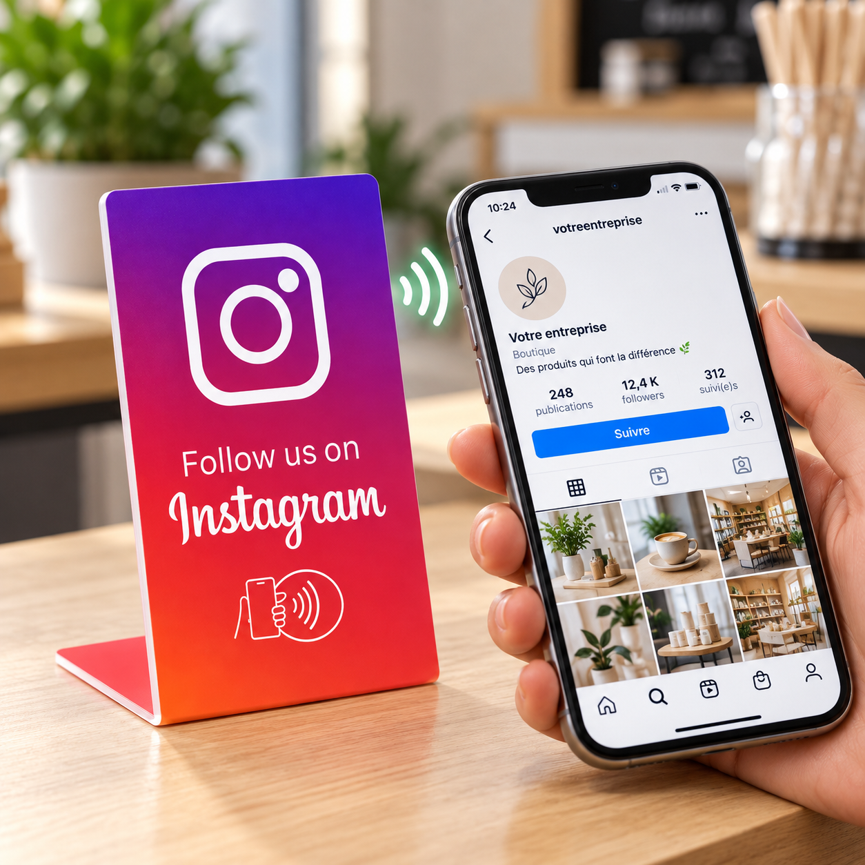 Instagram · Présentoir NFC