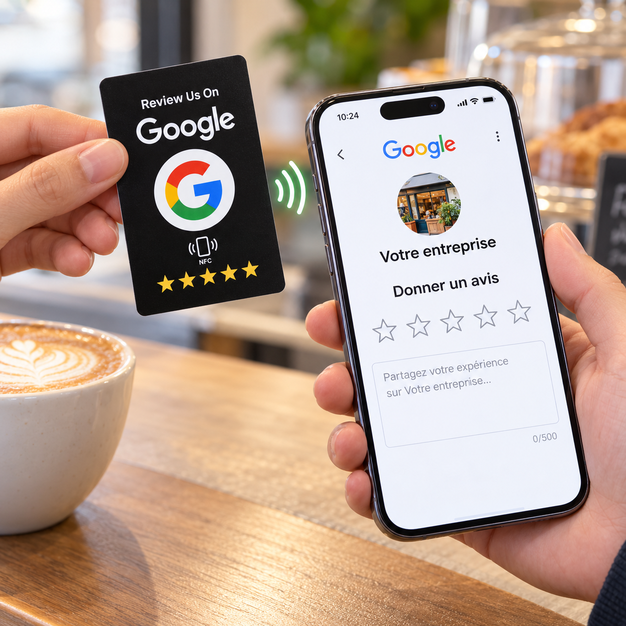 Avis Google · Carte NFC de poche