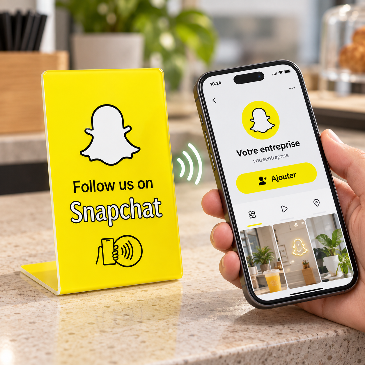 Snapchat · Présentoir NFC