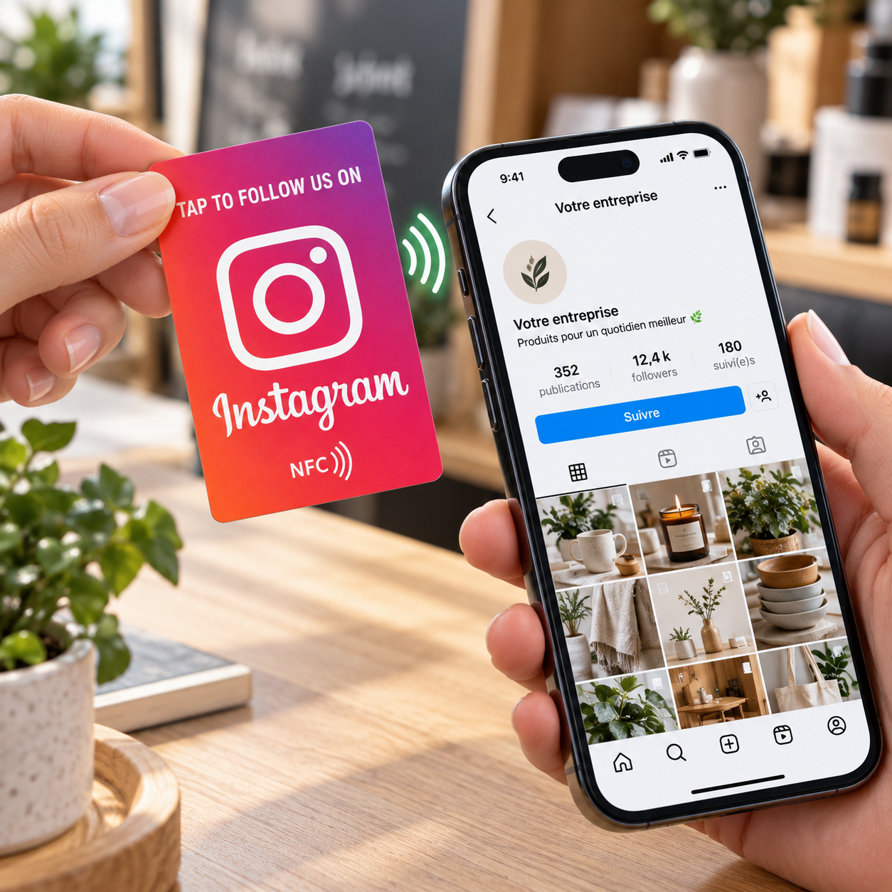 Instagram · Carte NFC de poche