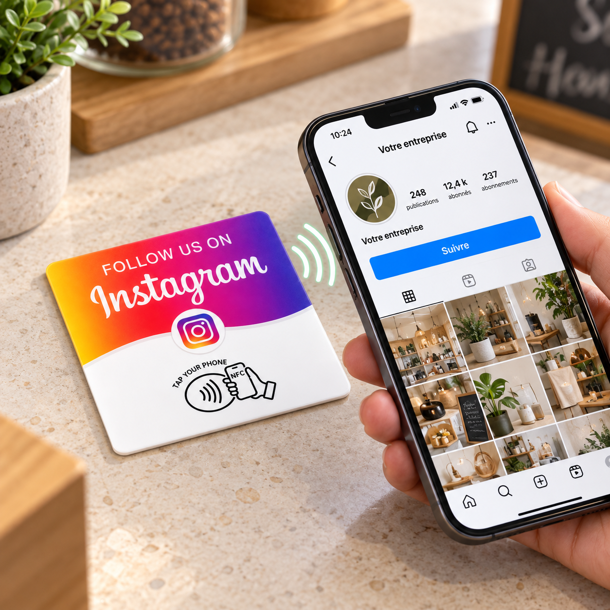 Instagram · Plaque carrée